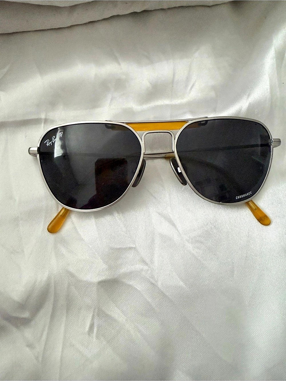 Ray-Ban RB3604CH Chromance Sunglasses Black & Yellow